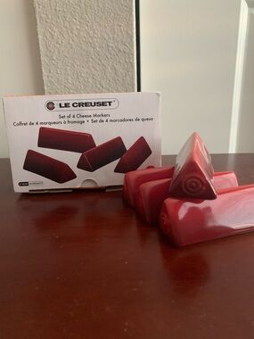 Le Creuset Red Cheese Markers - Set of 4 Triangles